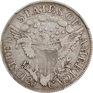 image for: 1806/5 Draped Bust Quarter. B-1. Rarity-2. Fine-15 (NGC).