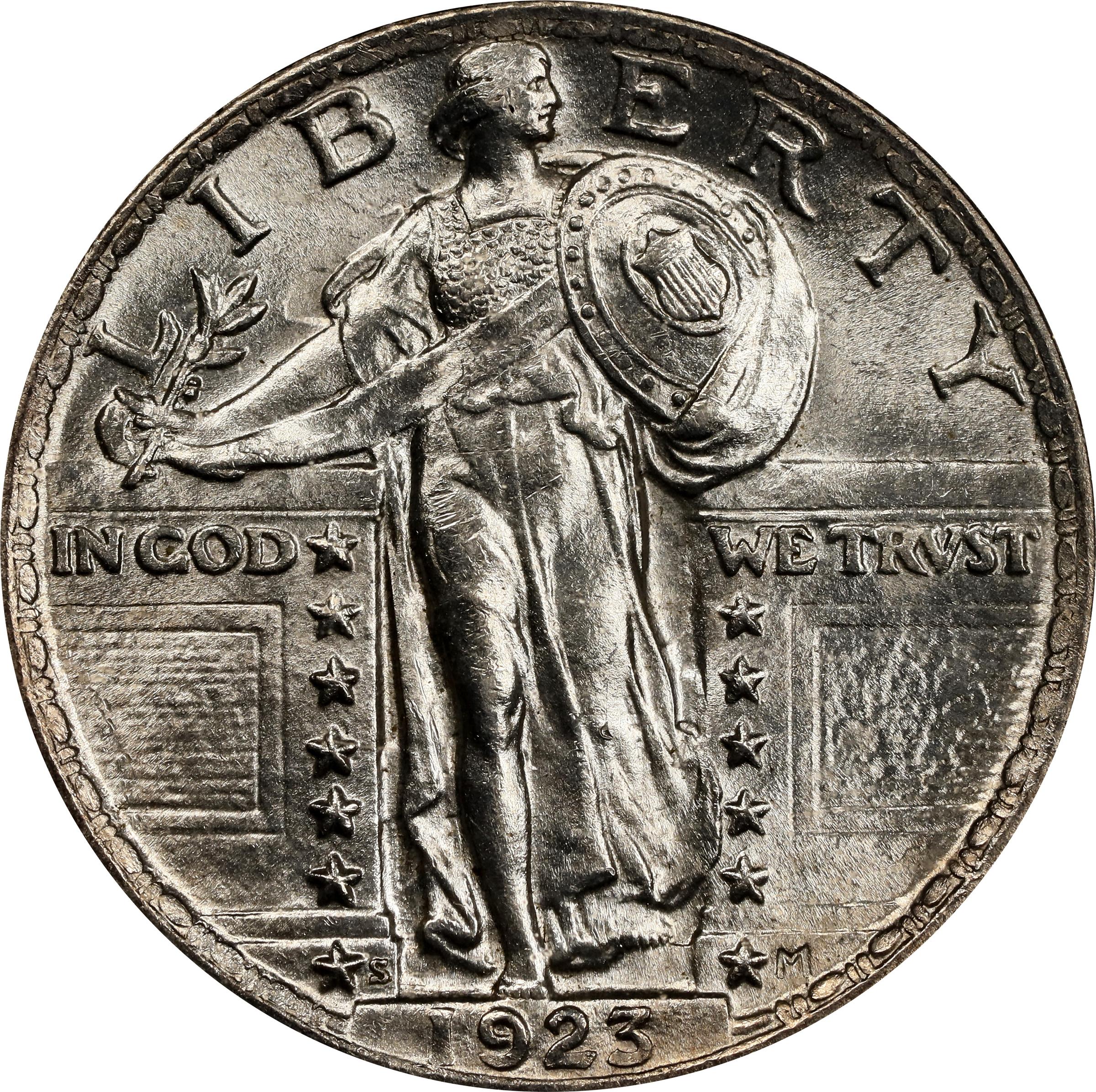 1923-S Standing Liberty Quarter. MS-64 (PCGS).