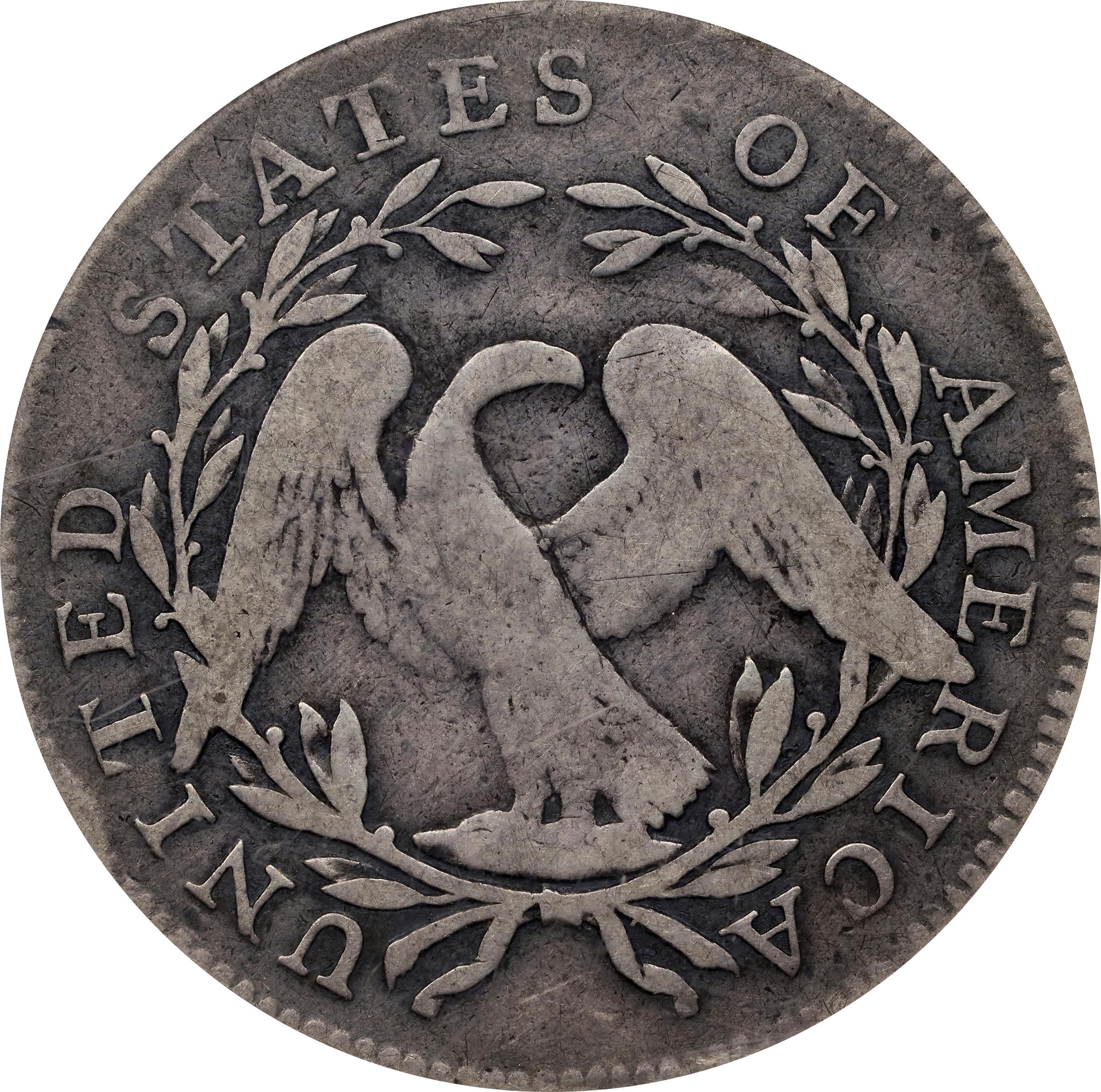 image for: 1795 Flowing Hair Half Dollar. O-126a, T-22. Rarity-4+. Small Head, Two Leaves. VG-10 (PCGS). CAC.