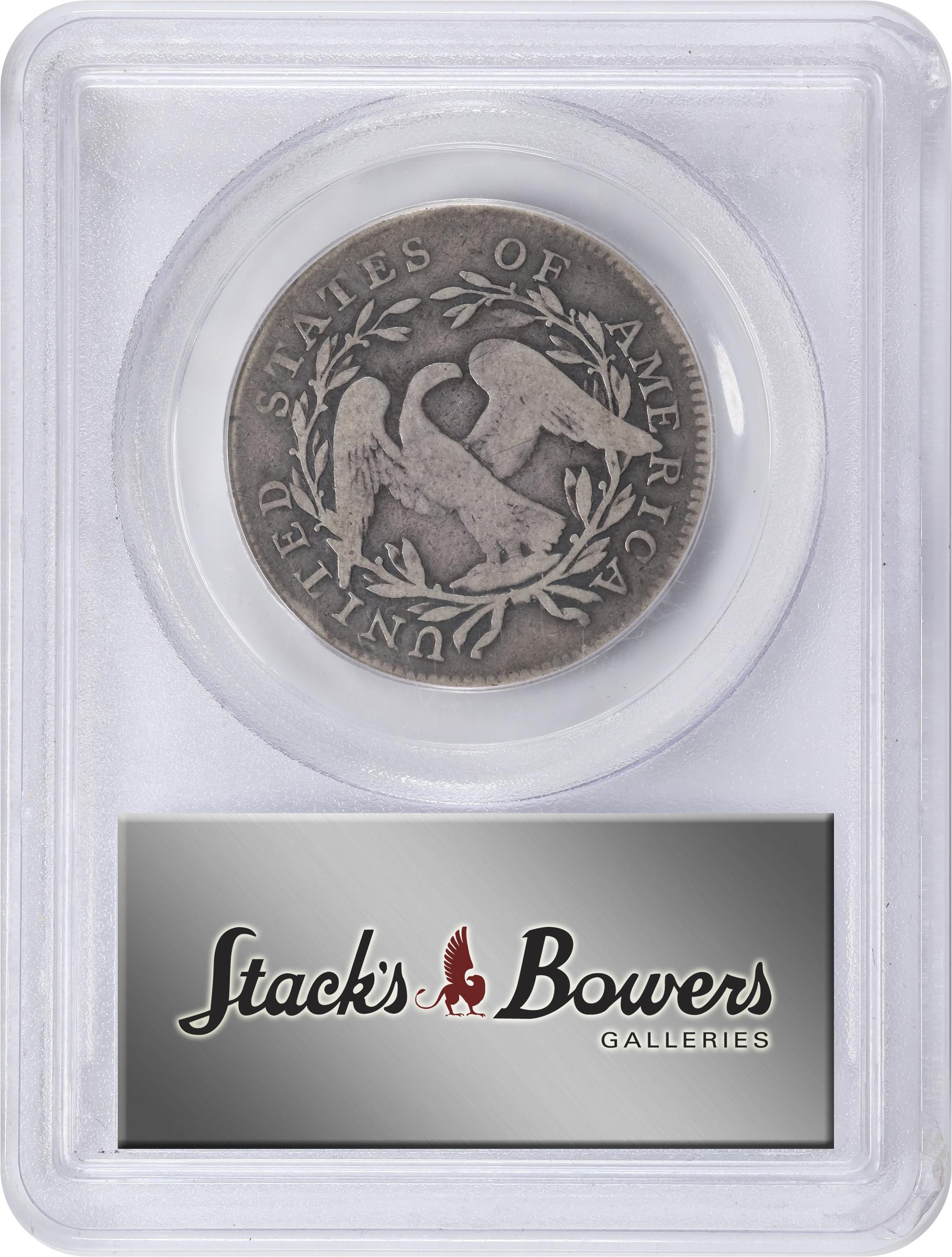 image for: 1795 Flowing Hair Half Dollar. O-126a, T-22. Rarity-4+. Small Head, Two Leaves. VG-10 (PCGS). CAC.