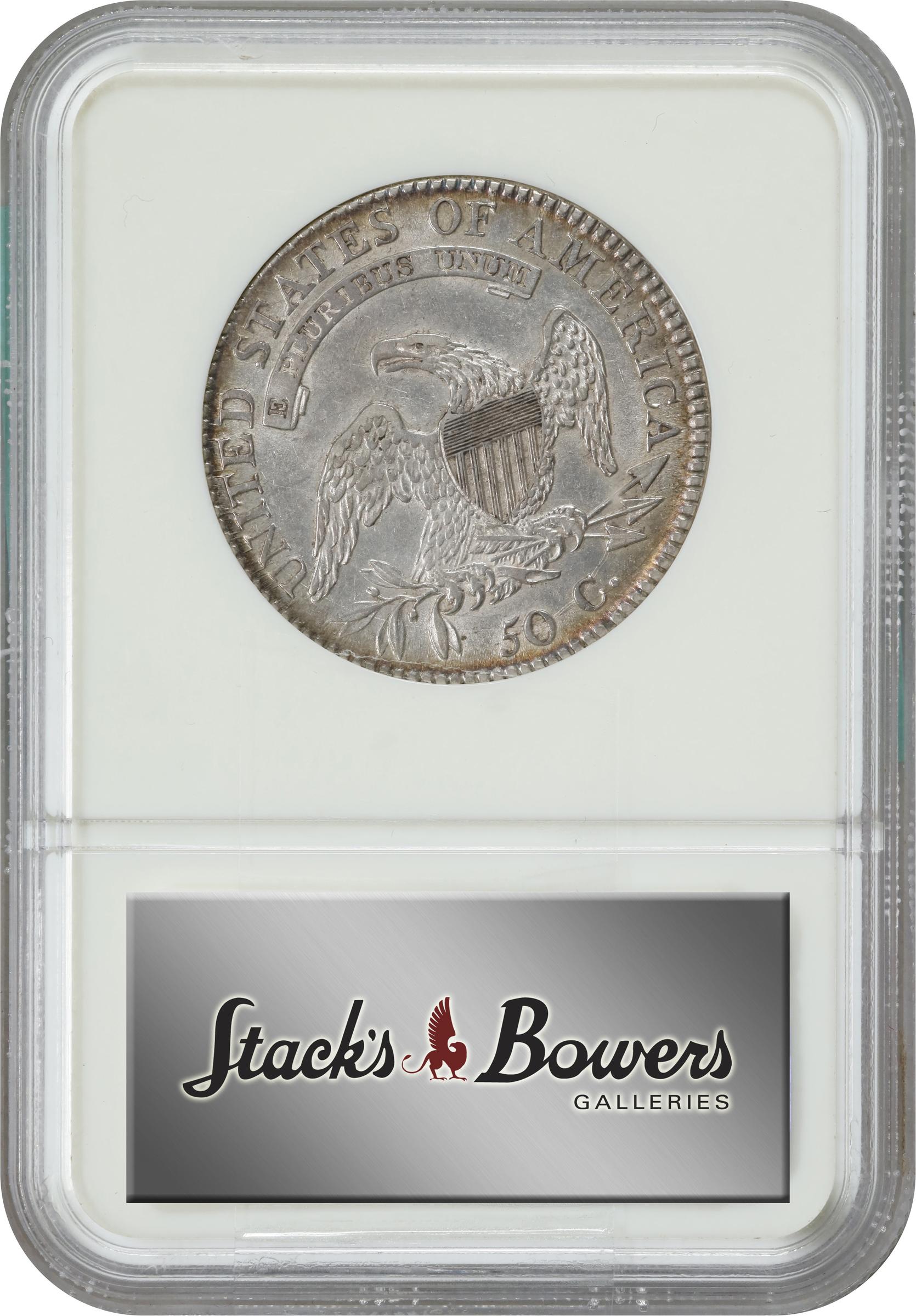 image for: 1818/7 Capped Bust Half Dollar. O-101a. Rarity-1. Large 8. AU-53 (NGC).