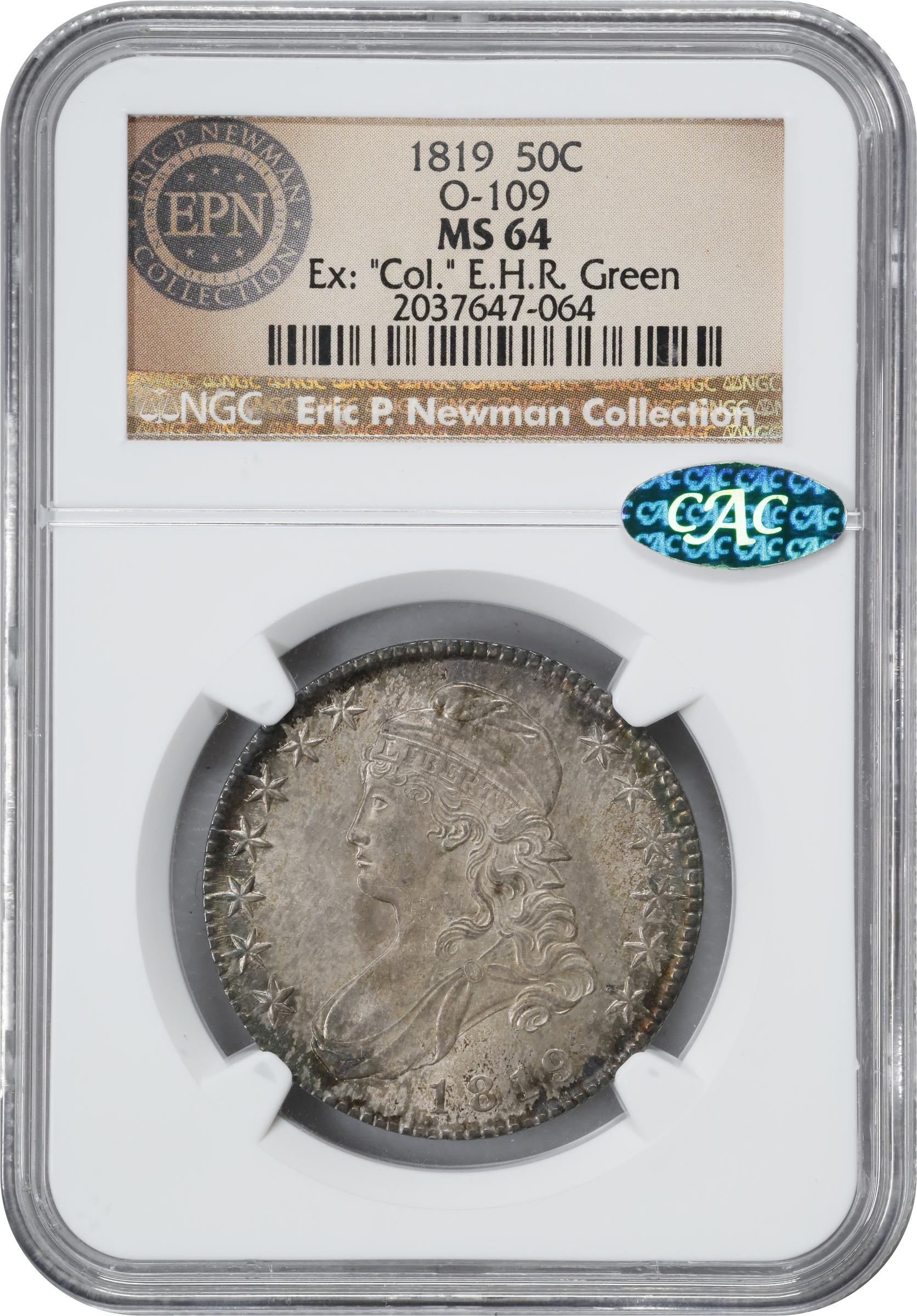 image for: 1819 Capped Bust Half Dollar. O-109. Rarity-3. MS-64 (NGC). CAC.