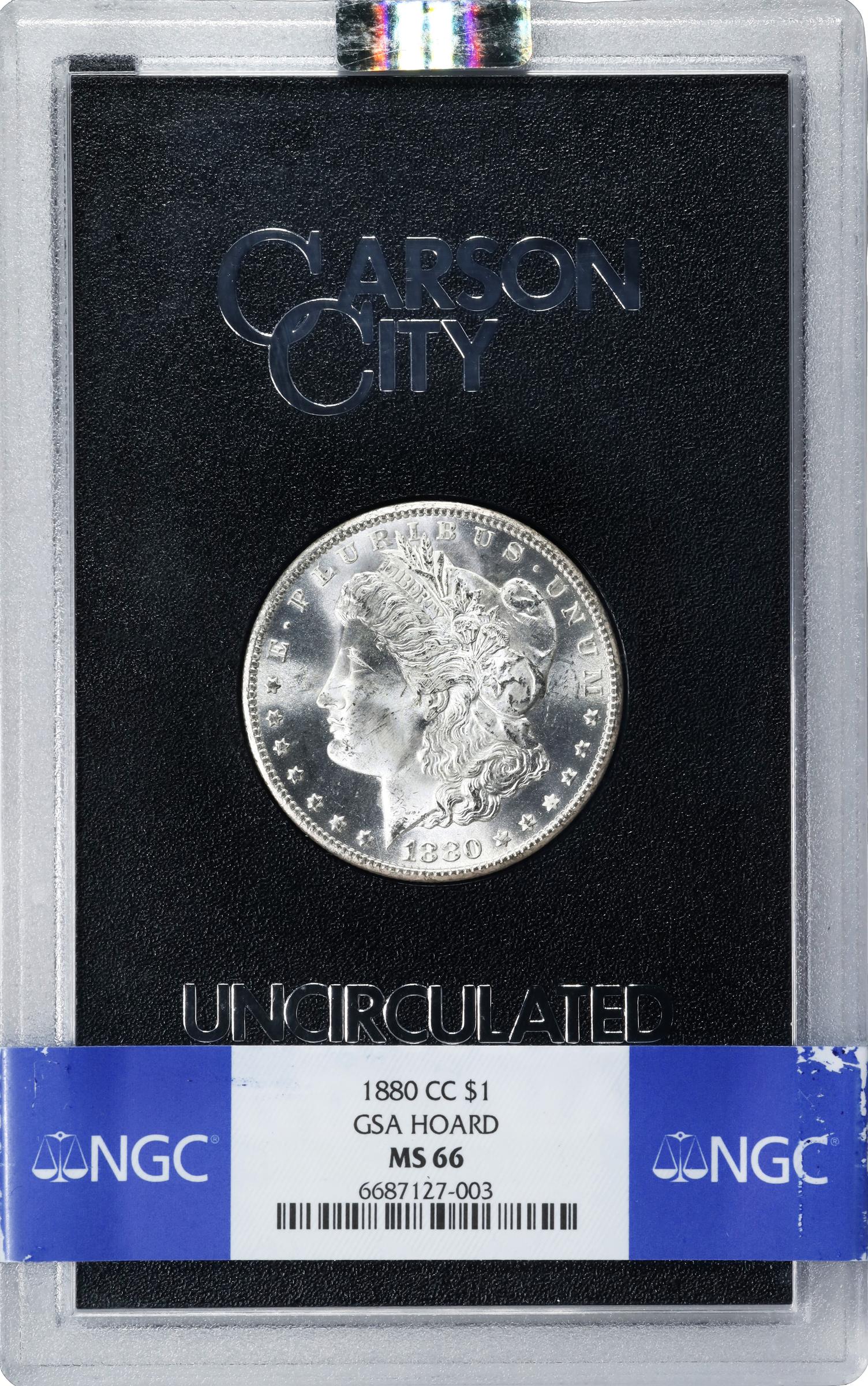 1880-CC $1  GSA Hoard, 8/High 7 MS67 thumbnail 5