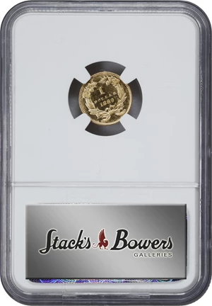 image for: 1889 Gold Dollar. JD-1. Rarity-5. Centered Date. Proof-63 Cameo (NGC).