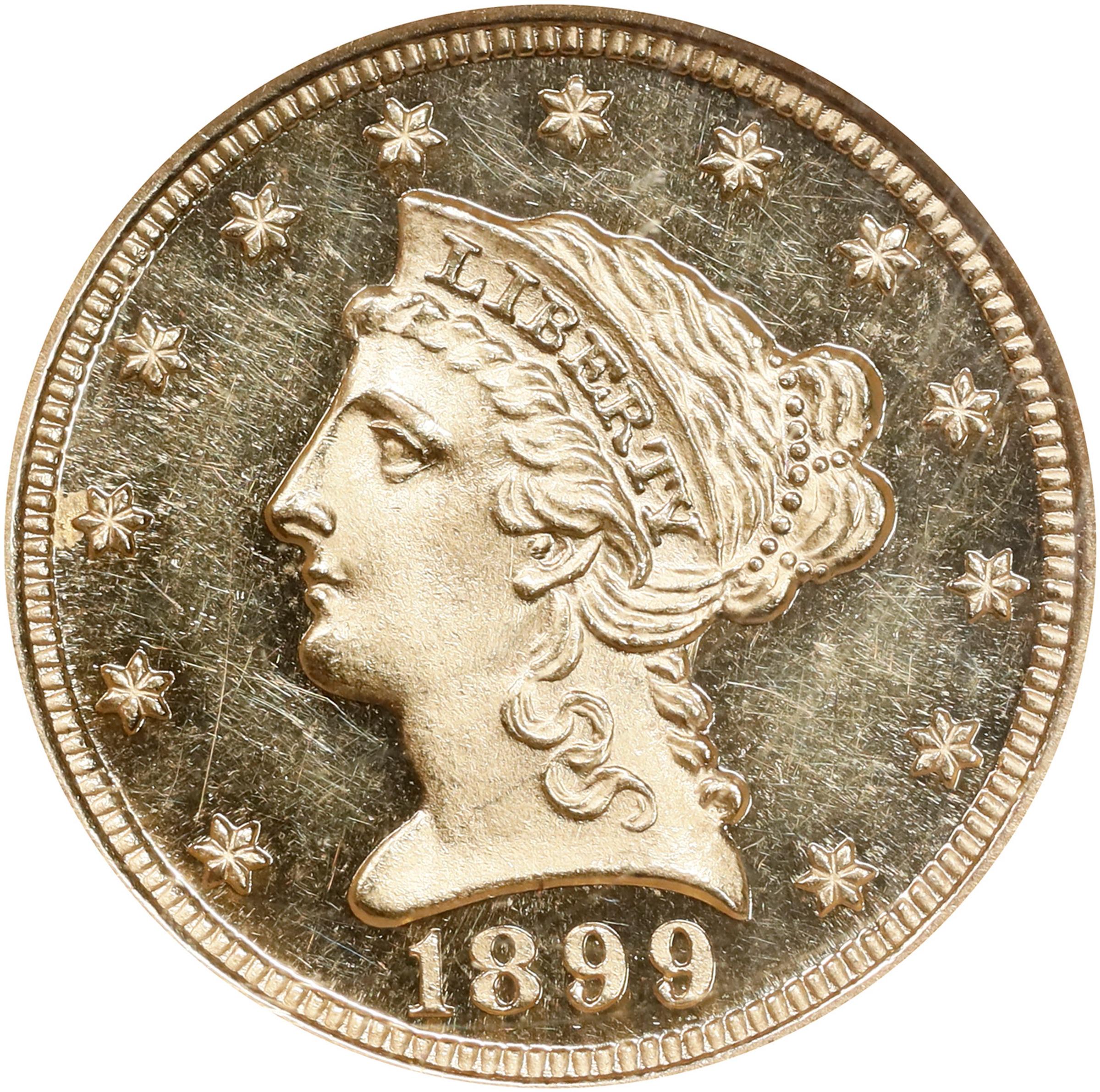 image for: 1899 Liberty Head Quarter Eagle. JD-1. Rarity-4. Proof-63 Cameo (NGC).