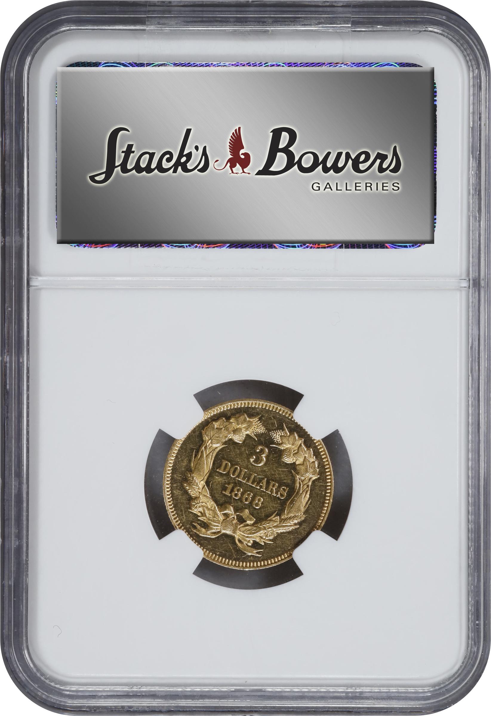 image for: 1868 Three-Dollar Gold Piece. JD-1. Rarity-6+. Proof-61 (NGC).