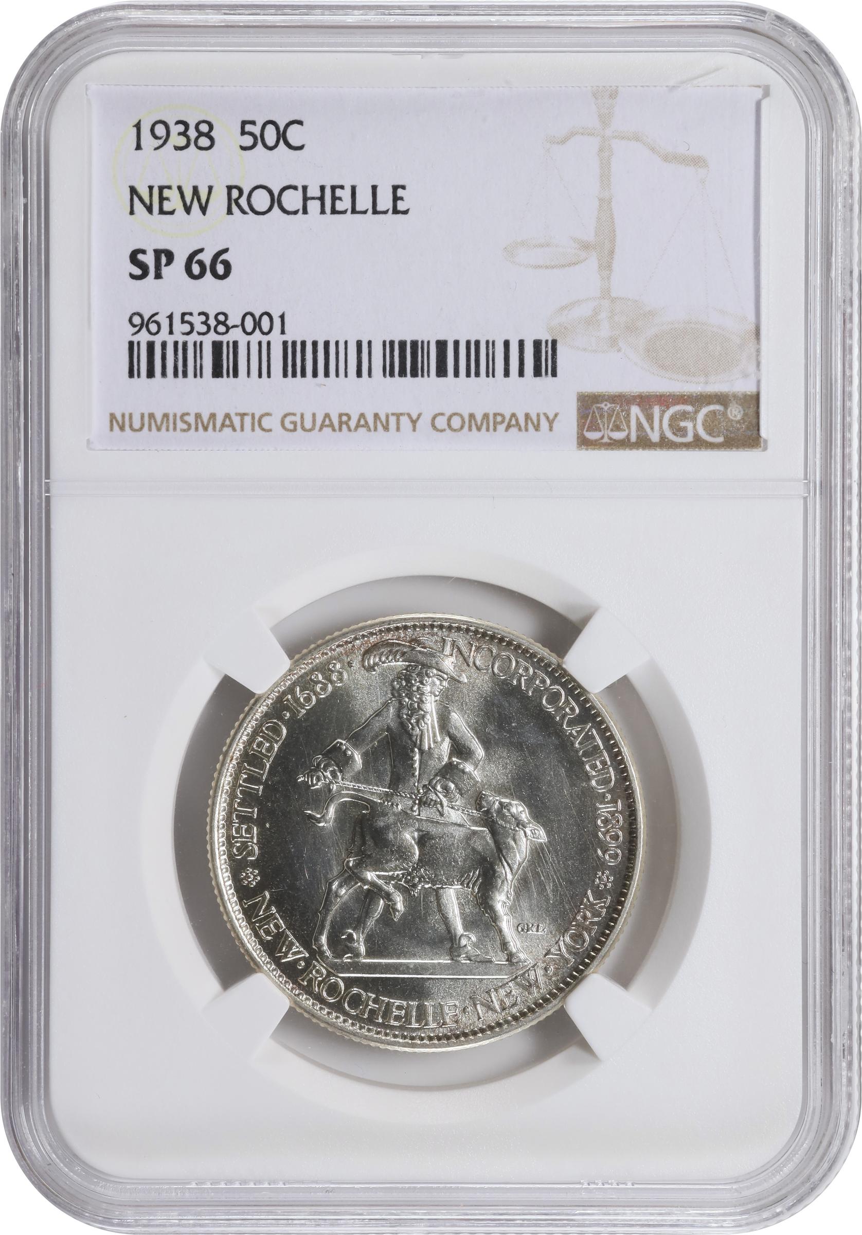 image for: 1938 New Rochelle, New York 250th Anniversary. Specimen-66 (NGC).