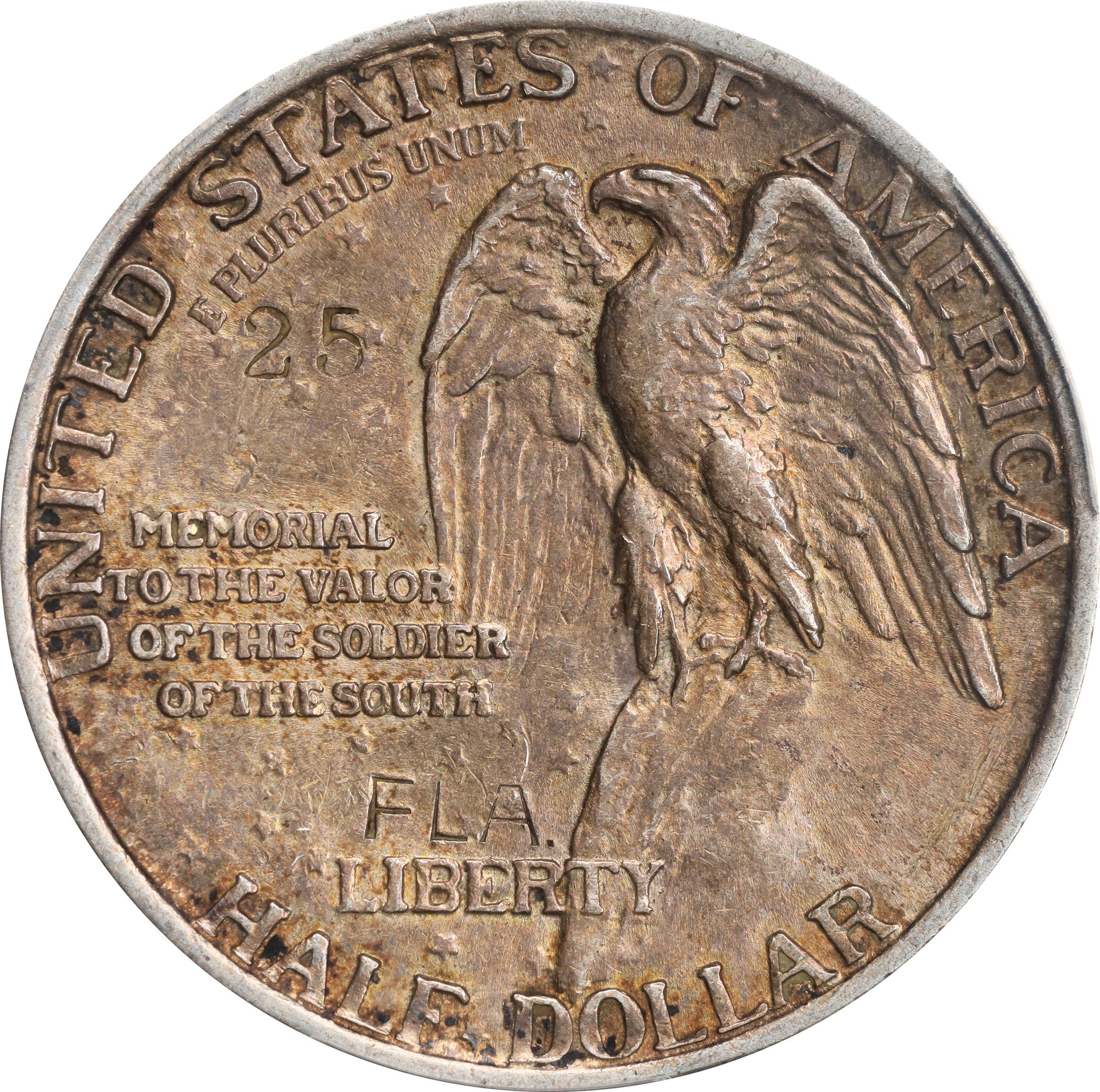 1925 50c Stone Mountain, FLA. Counterstamp AU55 thumbnail 3