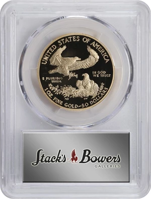 image for: 2020-W One-Ounce Gold Eagle. 75th Anniversary of the End of World War II V75 Privy Mark. 1 of 1945 Struck. First Strike. Proof-69 Deep Cameo (PCGS).