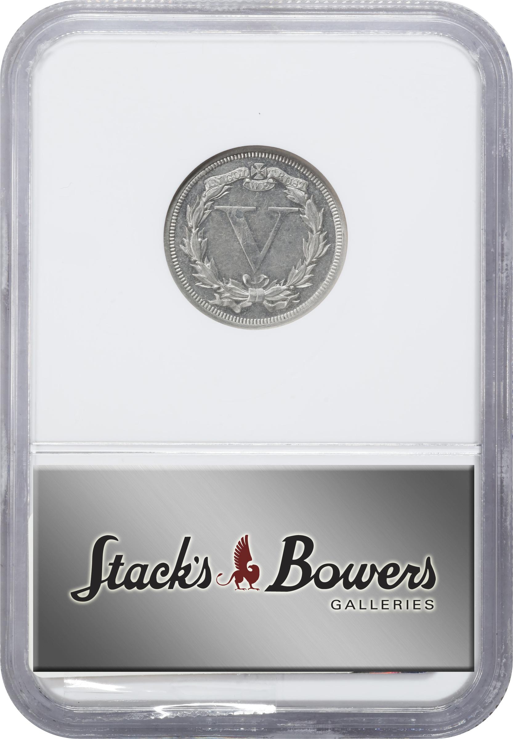 image for: 1869 Pattern Five Cents. Judd-684, Pollock-763. Rarity-5. Nickel. Plain Edge. Proof-64 (NGC).