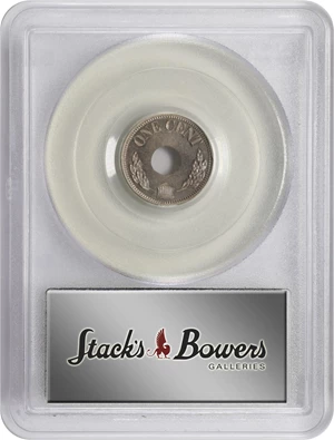 image for: 1884 Pattern Annular, or Ring-Form Cent. Judd-1721, Pollock-1929. Rarity-5. Nickel. Plain Edge. Proof-66 (PCGS). OGH.