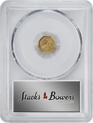 image for: Undated (1853-1854) Octagonal $1. BG-501. Rarity-5-. Liberty Head, "Humbert" Eagle Reverse. AU-58 (PCGS).
