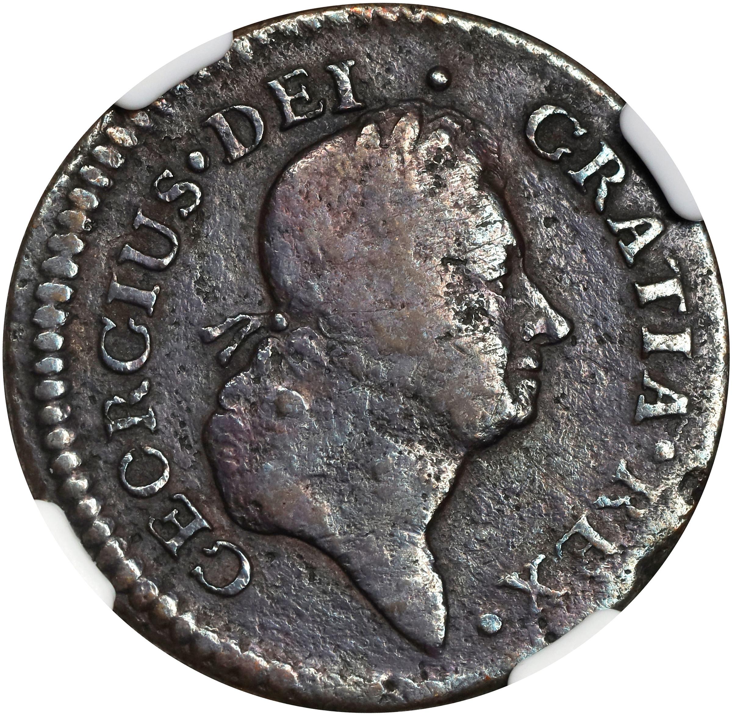 image for: 1722 Rosa Americana Halfpenny. Martin 3.6-C.2, W-1222. Rarity-4. DEI GRATIA REX / UTILE DULCI. Fine-12 (NGC).