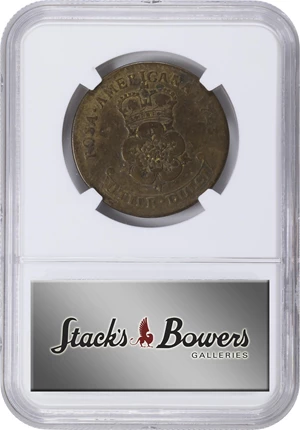 image for: 1723 Rosa Americana Twopence. Martin 3.7-E.9, W-1334. Rarity-4. Fine-12 (NGC).