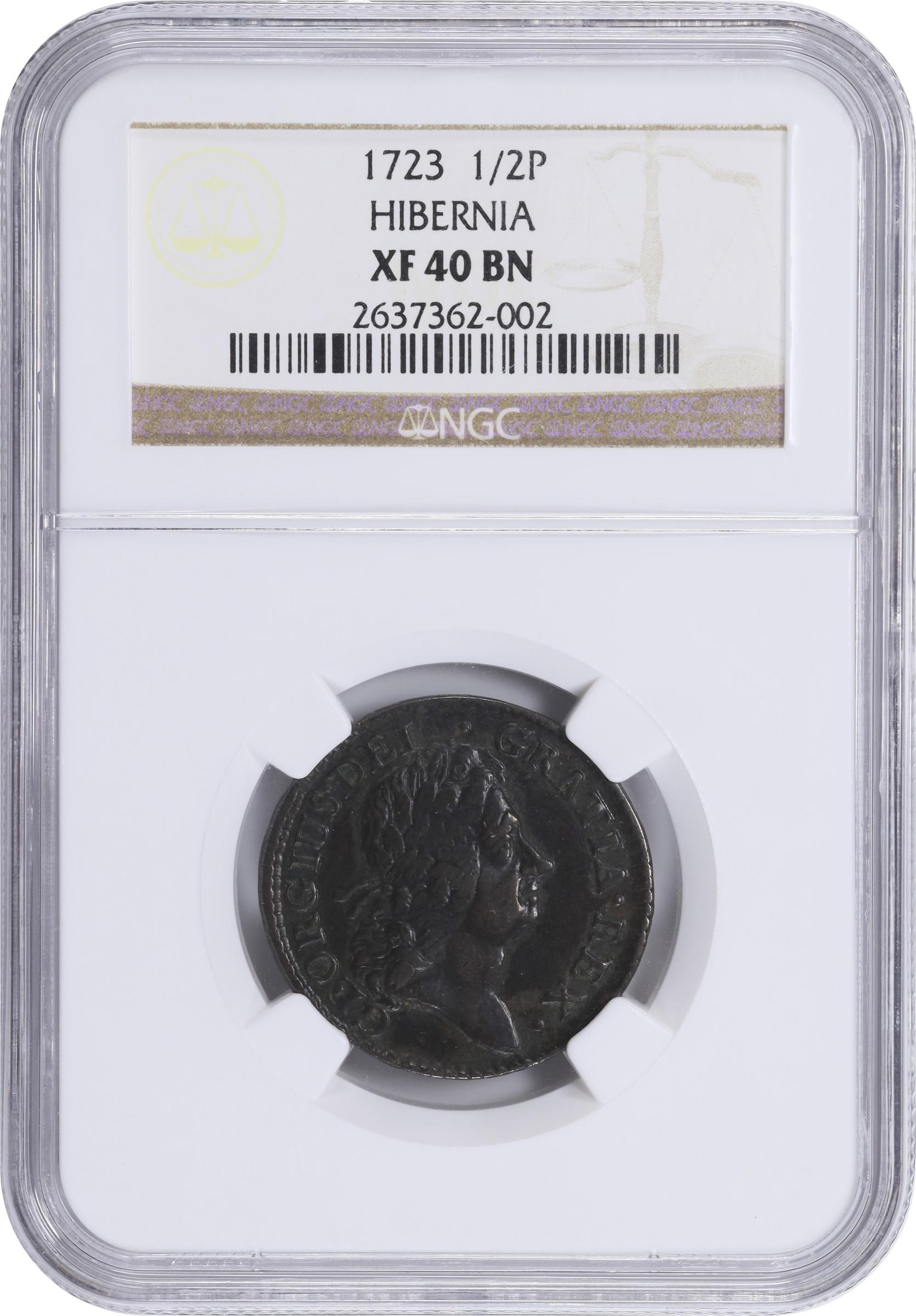 1723 Woods Hibernia Wood's Hibernia BN Mint State (MS) Pricing