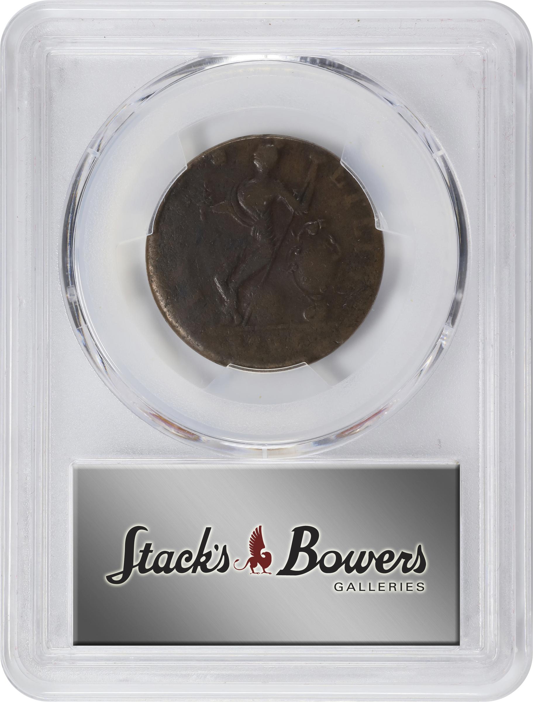 image for: 1785 Connecticut Copper. Miller 4.1-F.4, W-2355. Rarity-1. Bust Right, African Head. VF-30 (PCGS).