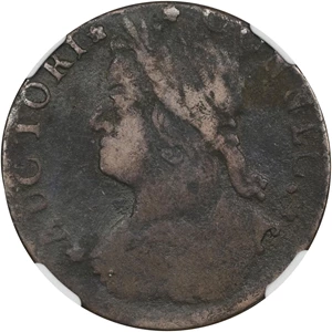 image for: 1788 Connecticut Copper. Miller 15.2-P, W-4590. Rarity-5. Draped Bust Left. Fine-15 BN (NGC).