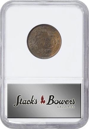 image for: 1834 Classic Head Half Cent. C-1. Rarity-1. MS-62 BN (NGC).
