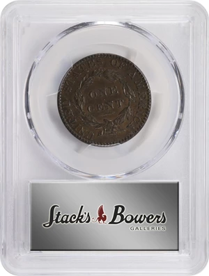 image for: 1822 Matron Head Cent. N-3. Rarity-2. AU-53 (PCGS).