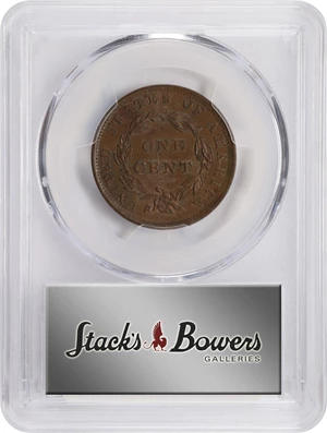 image for: 1837 Modified Matron Head Cent. N-10. Rarity-1. Head of 1838. MS-64 BN (PCGS).