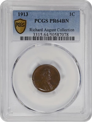 image for: 1913 Lincoln Cent. Proof-64 BN (PCGS).