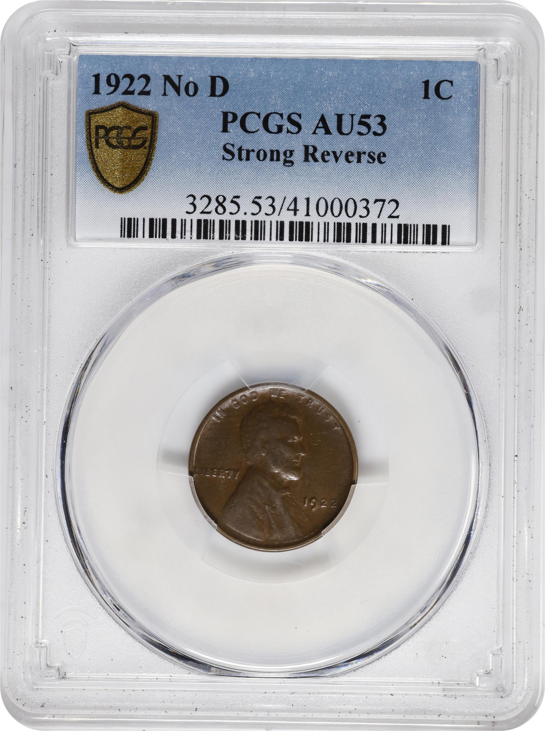 1922 no D 1c Strong Reverse, Die Pair 2 MS BN AU55 BN thumbnail 3