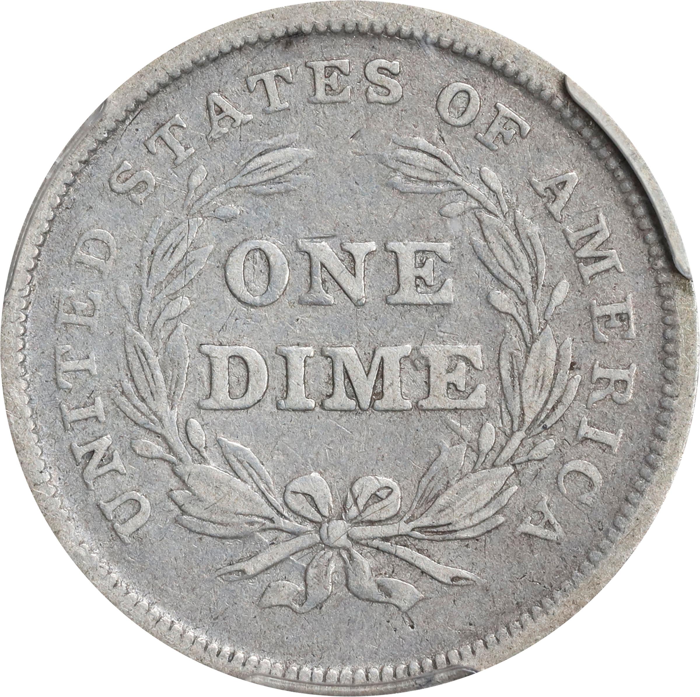 1837 Liberty Seated Dime No Stars, Small Date Mint State (MS