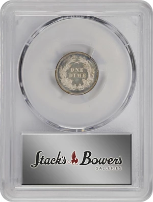 image for: 1865 Liberty Seated Dime. Proof-63 Cameo (PCGS).