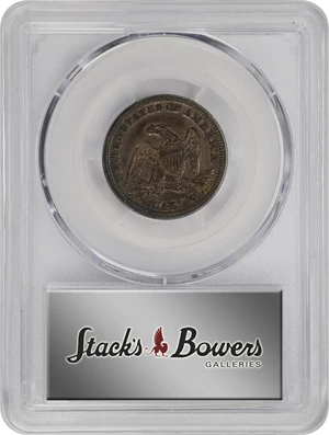 image for: 1848 Liberty Seated Quarter. Repunched Date. AU-53 (PCGS).