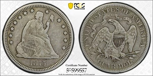 image for: 1875-CC Liberty Seated Quarter. VF-20 (PCGS).
