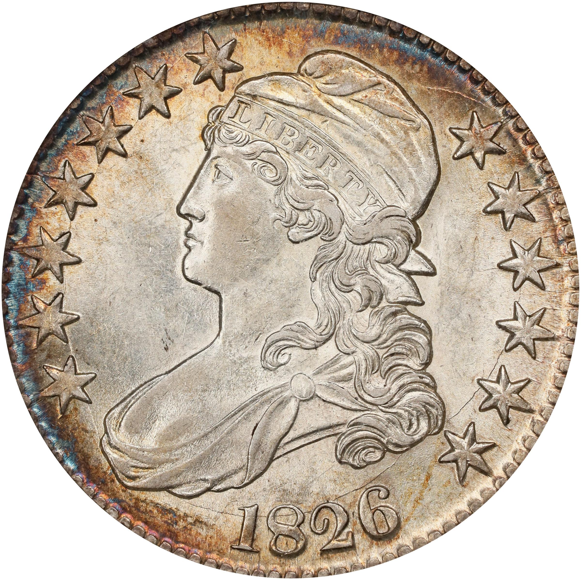 image for: 1826 Capped Bust Half Dollar. O-111. Rarity-2. AU-55 (ANACS). OH.
