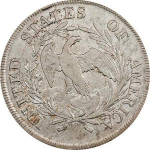 image for: 1798 Draped Bust Silver Dollar. Small Eagle. BB-82, B-1. Rarity-3. 13 Stars on Obverse. VF-25 (ANACS). OH.