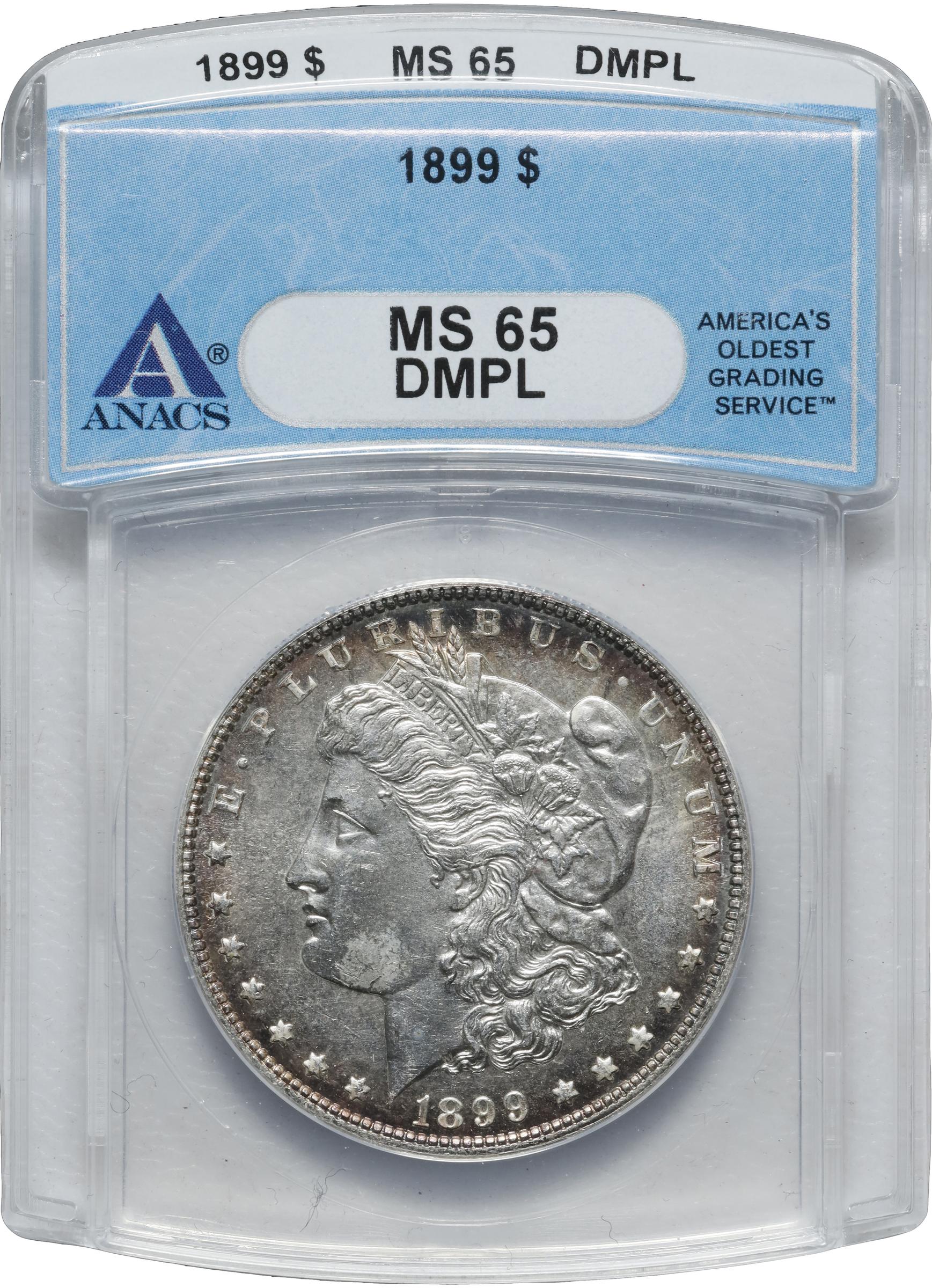 image for: 1899 Morgan Silver Dollar. MS-65 DMPL (ANACS).