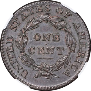 image for: 1814 Classic Head Cent. S-295, B-2. Rarity-1. Plain 4. AU-50 BN (NGC).