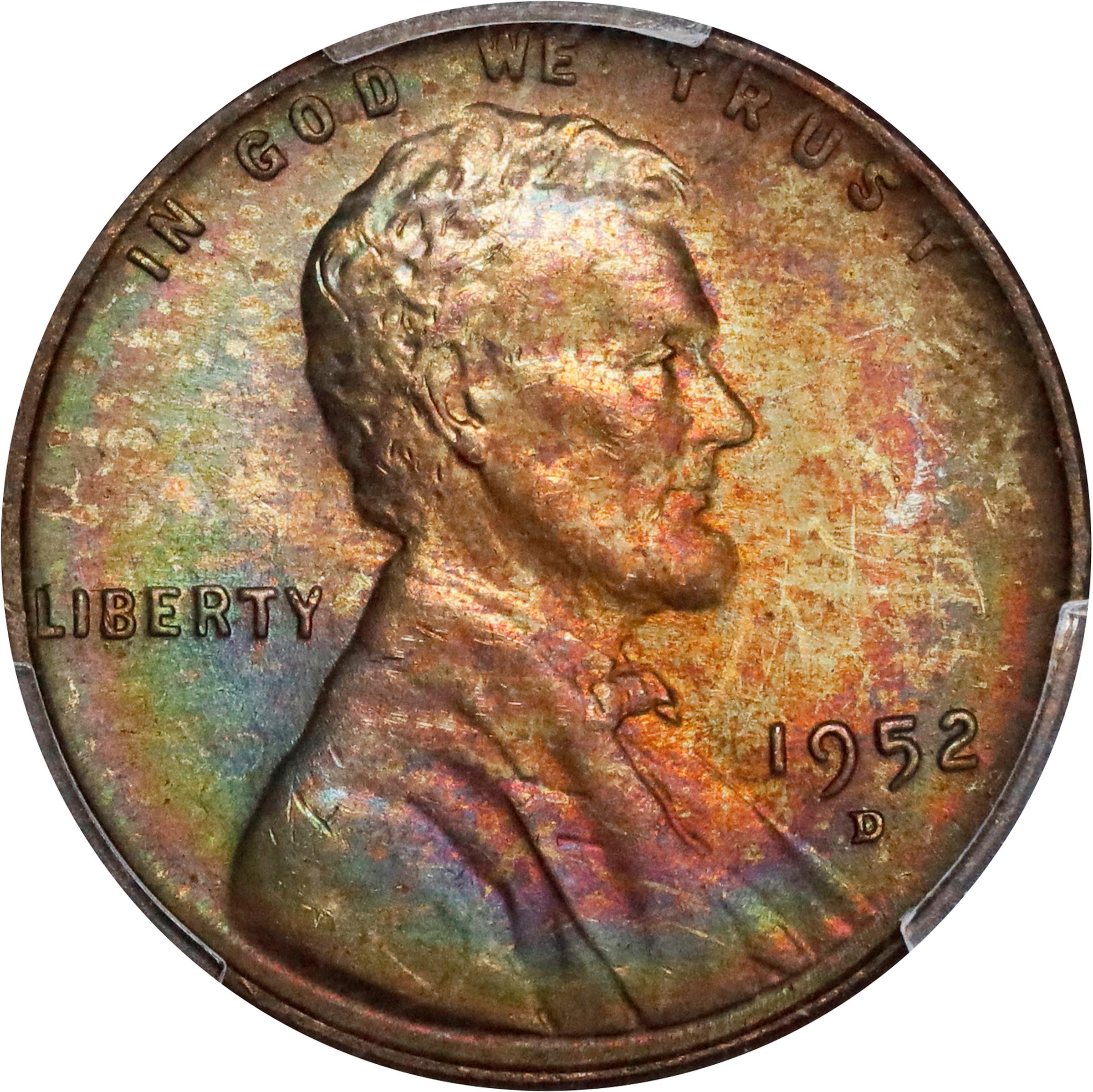 image for: 1952-D Lincoln Cent. MS-64 BN (PCGS).