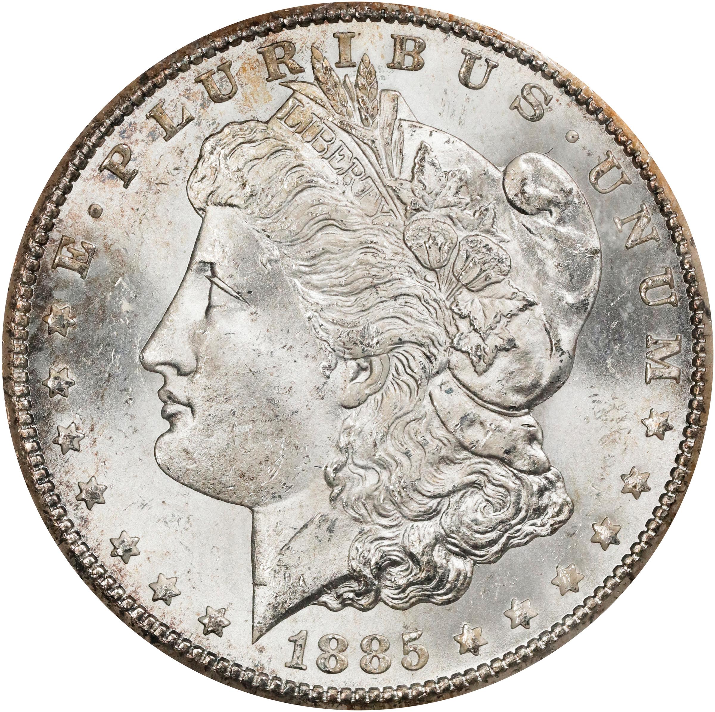 1885-CC Morgan Silver Dollar. VAM-2. MS-64 (ANACS).