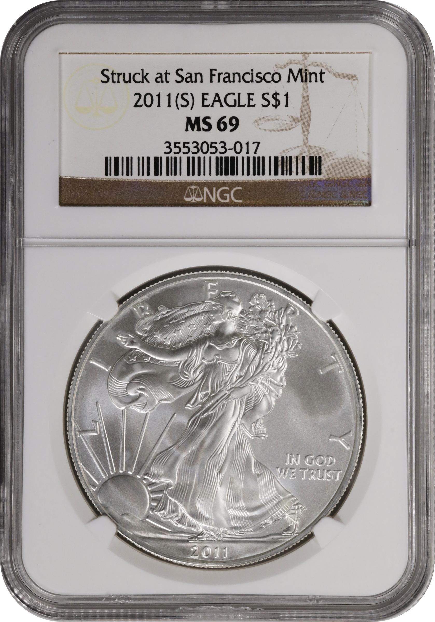 image for: 2011-(S) Silver Eagle. MS-69 (NGC).