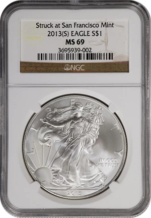 image for: 2013-(S) Silver Eagle. MS-69 (NGC).