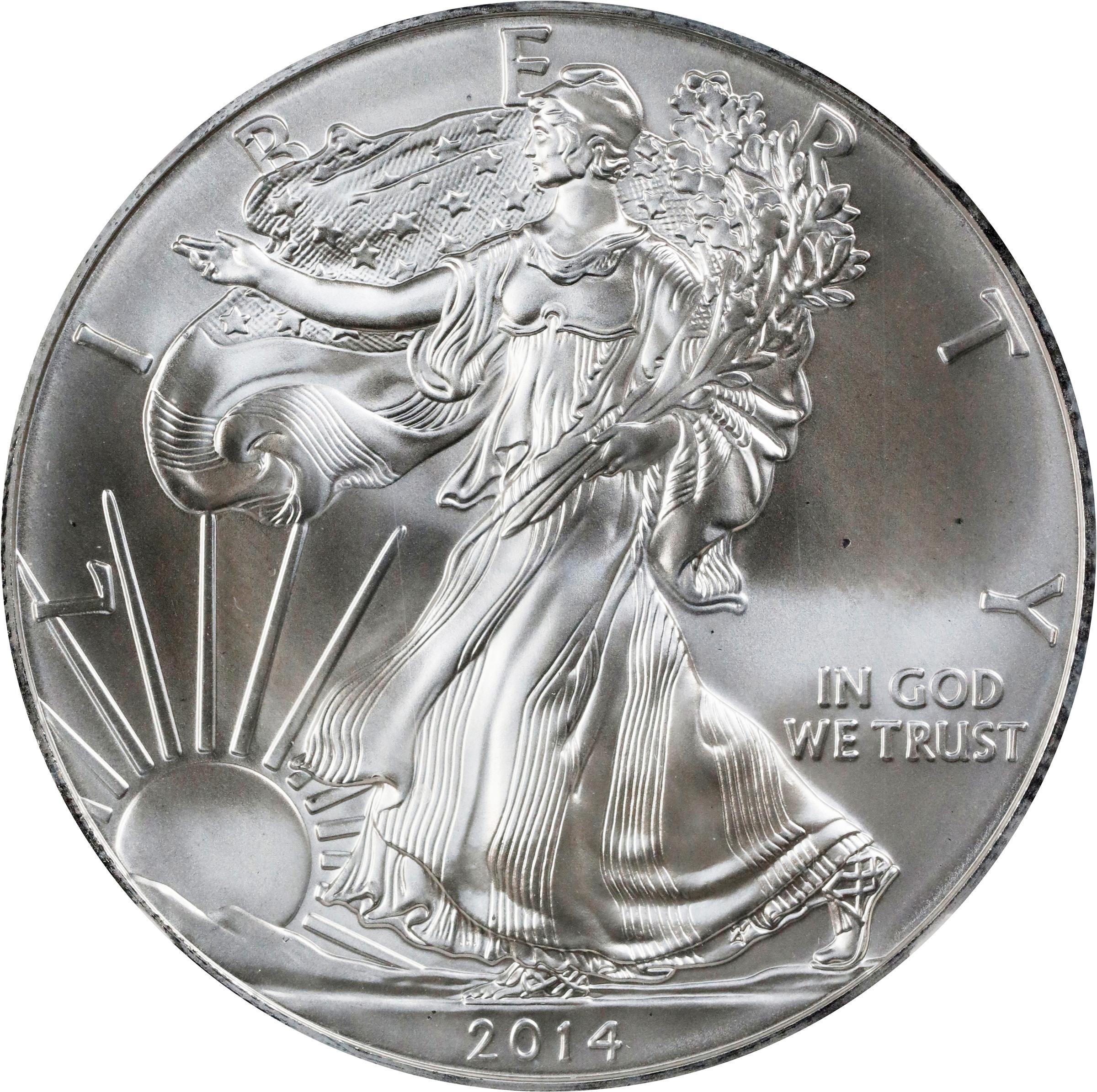 image for: 2014-(S) Silver Eagle. MS-69 (NGC).