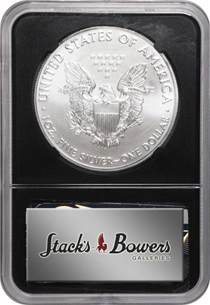 image for: 2020 Silver Eagle. First Day of Issue. MS-70 (NGC). 12th Chief Engraver John M. Mercanti Signature.
