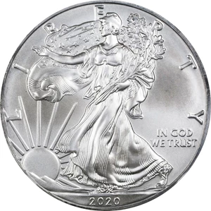 image for: 2020-(P) Silver Eagle. Emergency Production. First Day of Issue. MS-70 (NGC).
