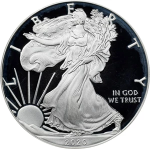 image for: 2020-S Silver Eagle. Proof-68 Deep Cameo (PCGS).