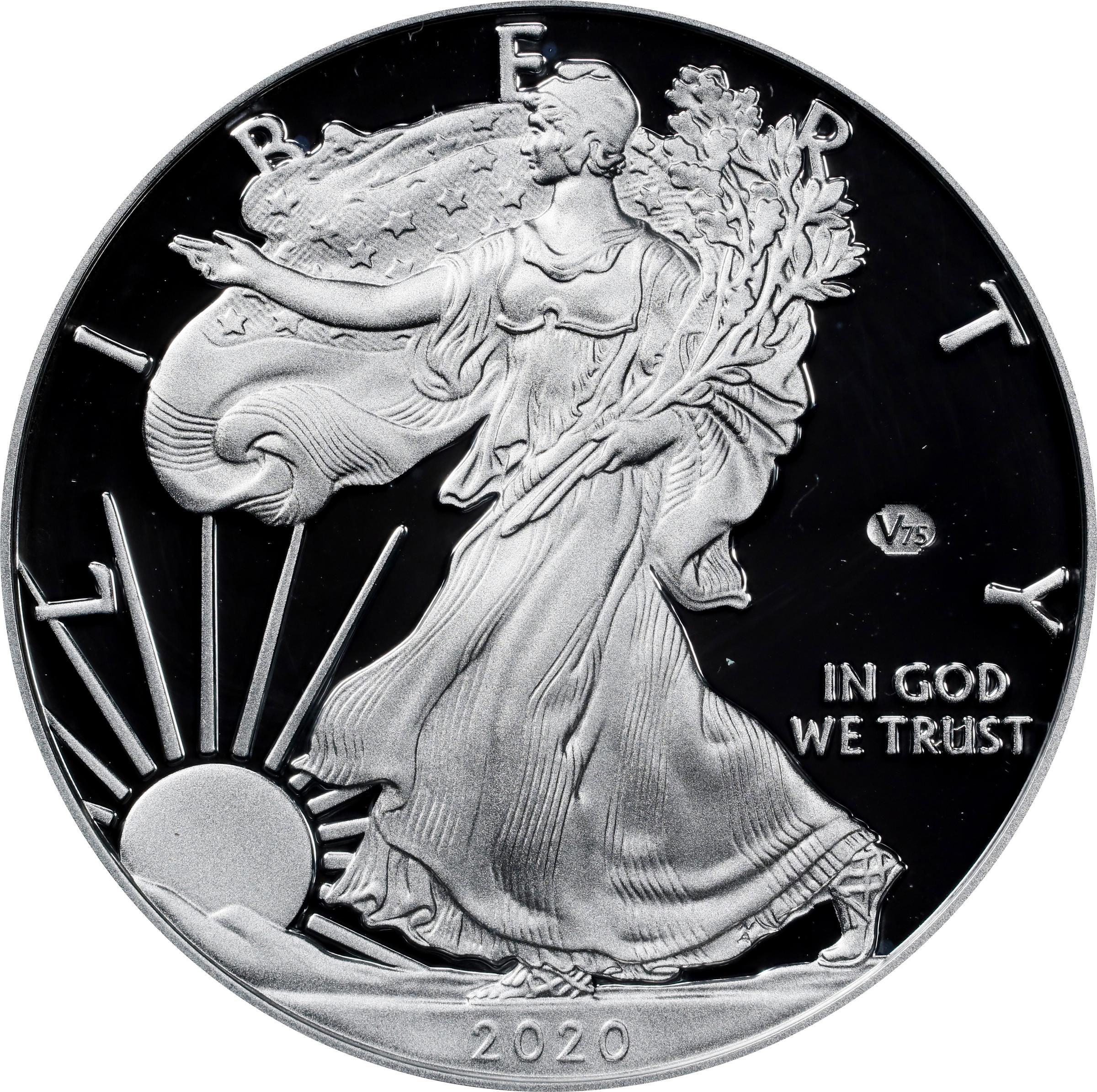 2020 W $1 Silver Eagles, Proof v75 Privy WWII Anniversary DCAM
