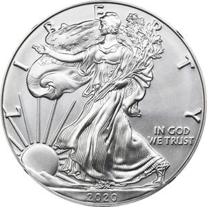 image for: 2020-W Silver Eagle. First Day of Issue. MS-70 (NGC). 12th Chief Engraver John M. Mercanti Signature.