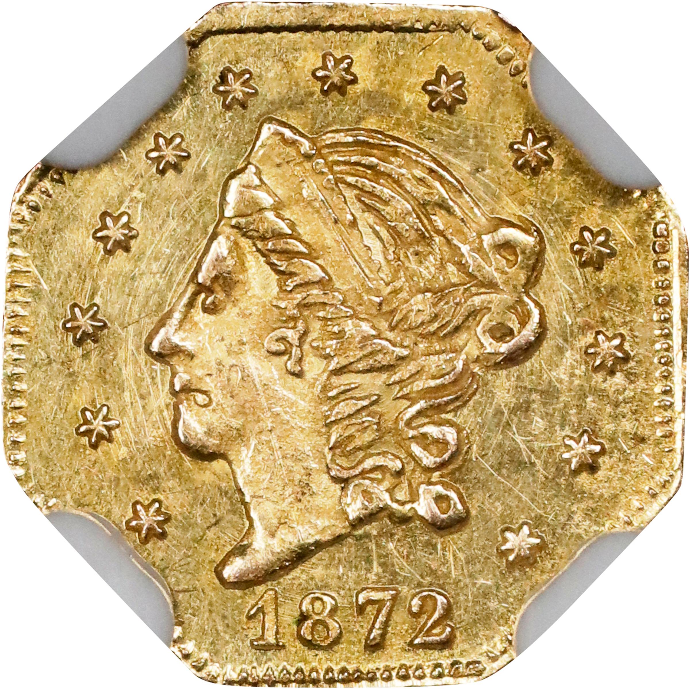 image for: 1872 Octagonal 50 Cents. BG-913. Rarity-4. Liberty Head. MS-63 (NGC).