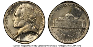 image for: 1978 5C Jefferson Nickel -- 8% Partial Brockage and Partial Collar -- MS61 PCGS. PCGS Population: (0/477 and 0/3+). Mintag...