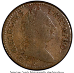 image for: 1783 Georgivs Washington Triumpho, Baker-7, W-10100, GW-54, R.3, VF35 PCGS. CAC. From The Flat Wallet Collection....