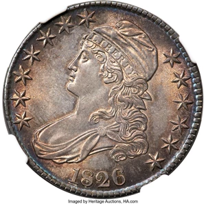 image for: 1826 50C O-118a, R.1, MS64 NGC. CAC....