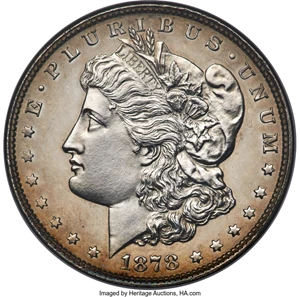 image for: 1878 7TF $1 Reverse of 1878 PR63 NGC....