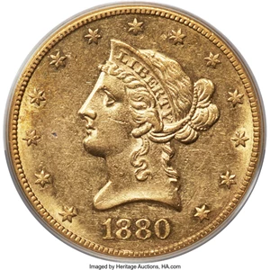 image for: 1880-CC $10 XF45 PCGS. Winter 1-A....
